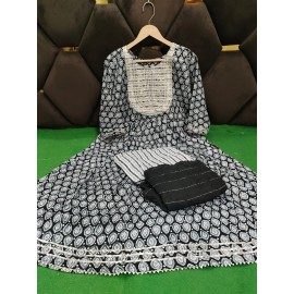  Naira Cut Kurta With Trouser And Dupatta